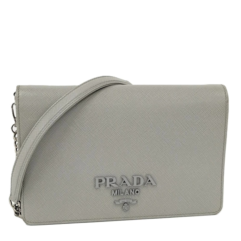 Prada Chain Shoulder Wallet Saffiano